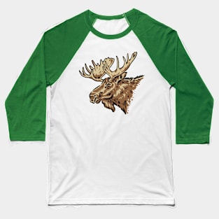 Moose Head Baseball T-Shirt